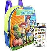 Toy Story Mini Backpack Set - Bundle of an 11" Woody and Buzz Lightyear Backpack and Stickers | Disney Toy Story School Supplies for Toddlers and Kids