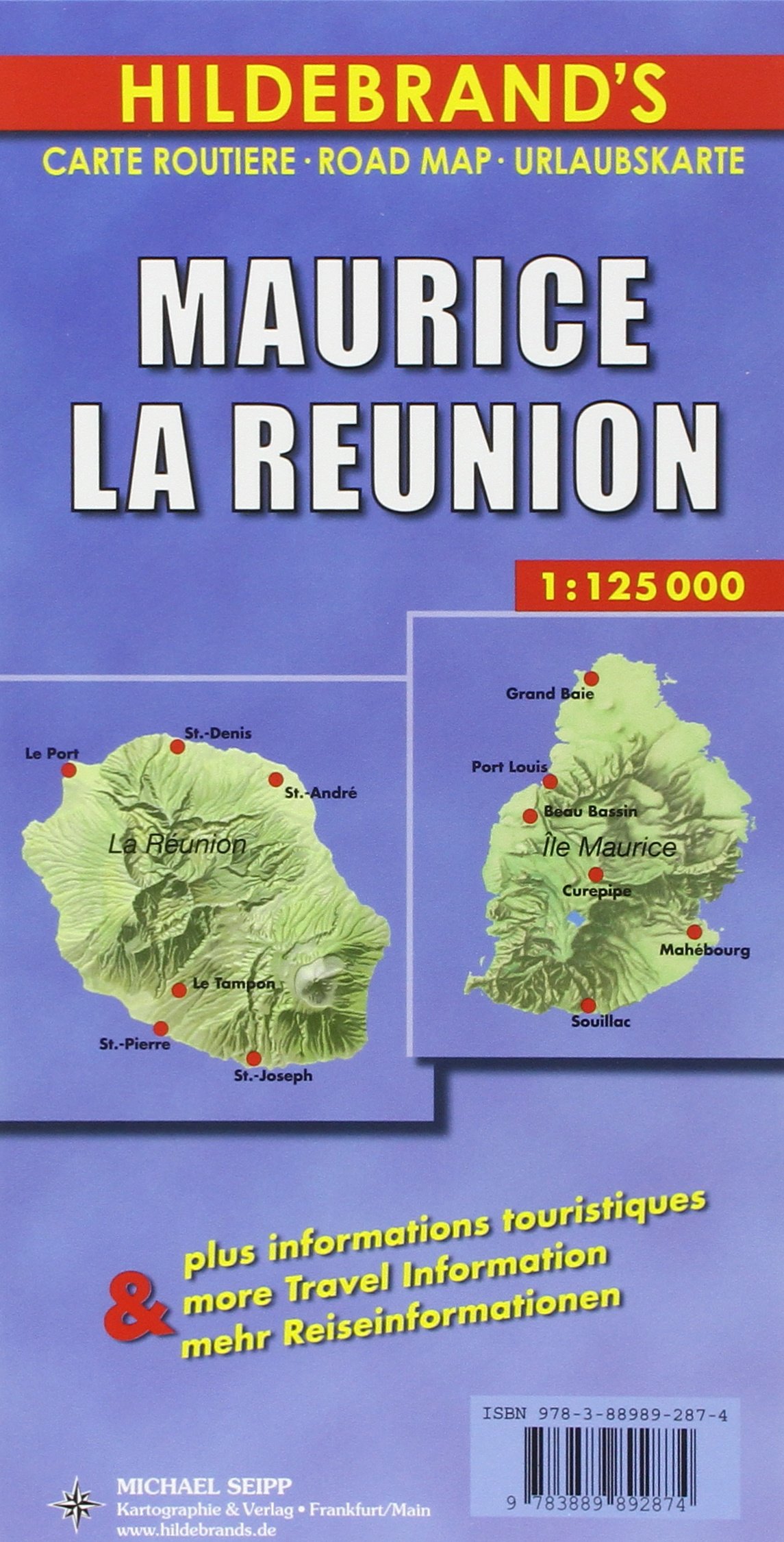 Carte Routiere Mauritius Reunion N 38 Carte Hildebrand Amazon Fr Livres