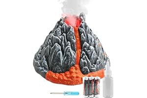 DINOBROS Volcano Toy for Kids 3-5, Mist-spouting Volcano Model with Dinosaur Sounds, Simulated Volcano Gifts for Boys and Girls