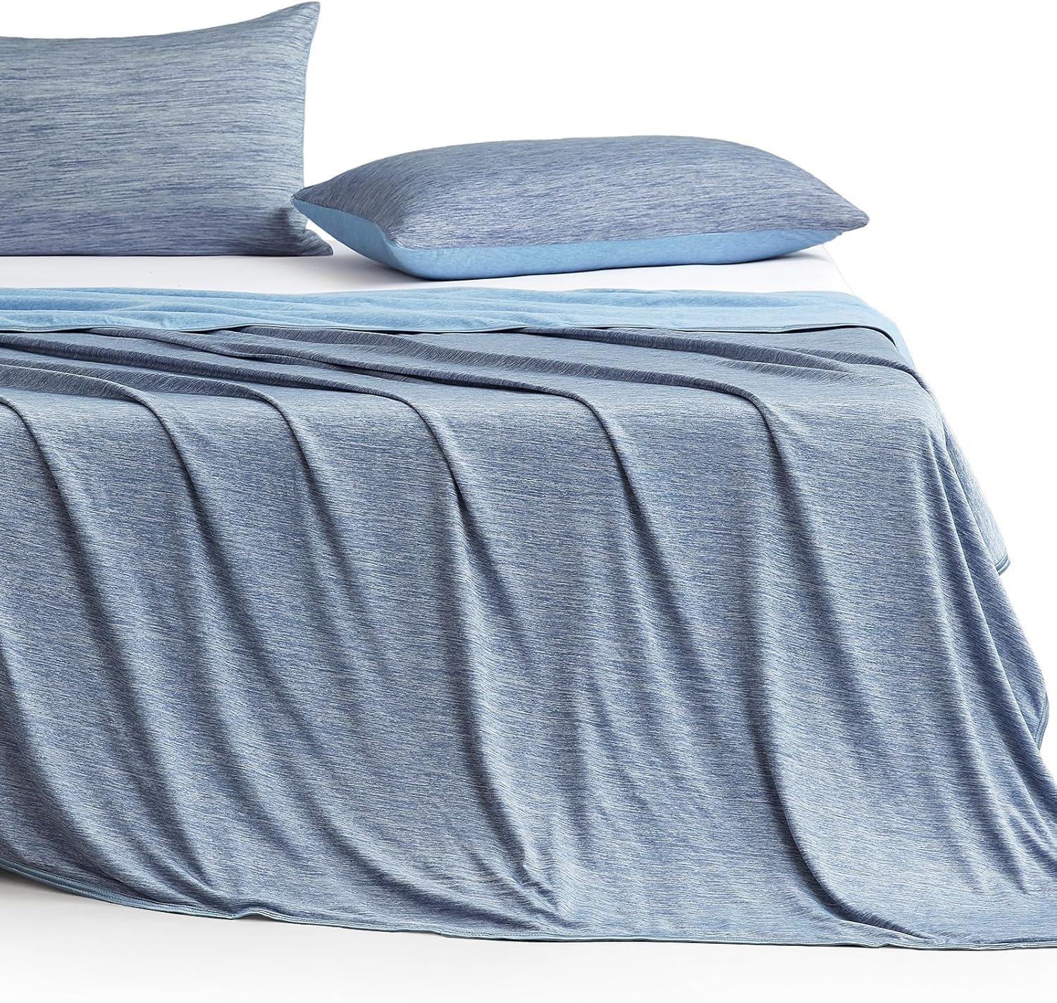 Elegear Cooling Blanket for Summer, Q-Max 0.5 Japanese Arc-Chill 3.0 Cool Fiber Throw for Hot Sleepers, Night Sweats, Adult Sofa Car Travel, Lightweight, Twin/Double Bed, 150x200cm, Blue