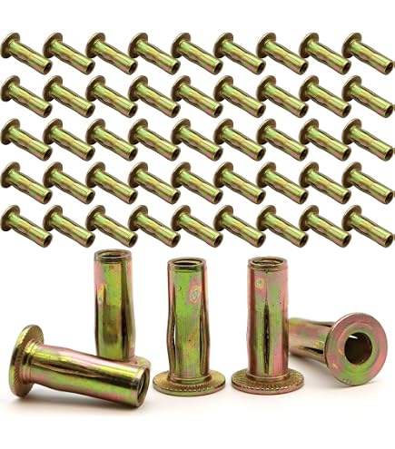 25 écrous à Rivets Multi-poignées 1/4-20 - Zinc Doré, Neufs, Marque Uxcell, Pour Bricolage Et Assemblage