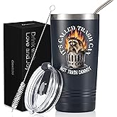 Onebttl Funny Raccoon Gifts, Stainless Steel Travel Tumbler with Lid, 20 oz