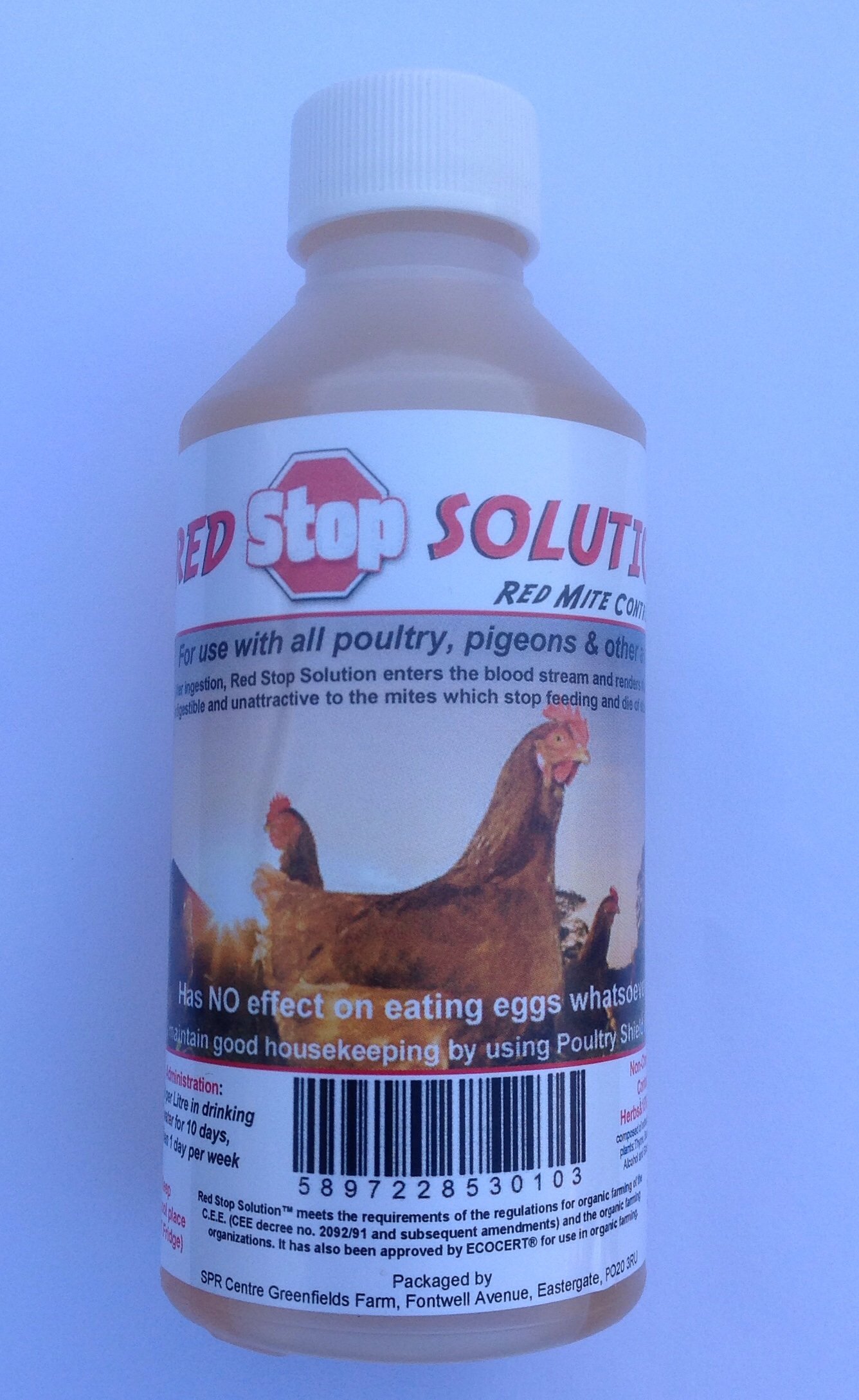 Dragon Poultry 250ml Red Stop Solution Red Mite Control for Chickens Poultry Birds Hatching eggs