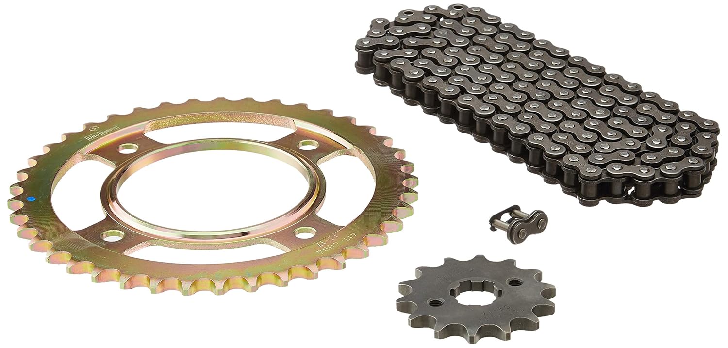 Uno Minda CH4004 Quadra Rivet Chain & Alloy Steel Hardened Sprockets