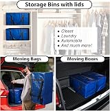 Heavy Duty Moving Bags Large 29x13x14 86L 8 Pack Backpack Straps view 2