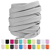 LUOFMISS 2 Pairs Flat Shoe Laces 5/16" Athletic