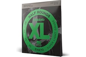 D'Addario ENR70 Half Round Bass Guitar Strings, Super Light, 40-95, Long Scale