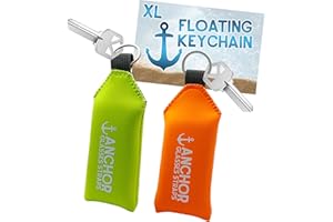 Anchor Glasses Straps Floating Keychain Waterproof – XL Size – Floats 12 Keys – Bright Visibility