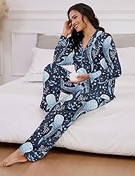 SHESHOW Women's Pajama Sets Long Sleeve Button Down