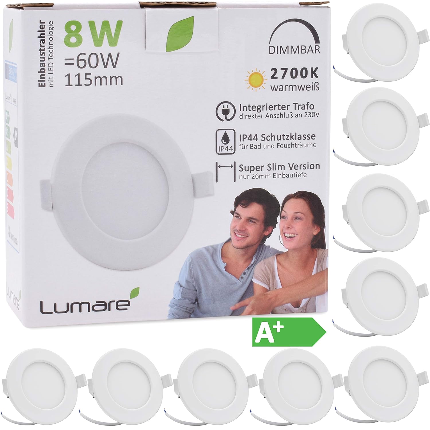 Lumare LED Spot à encastrer 18W Extra plat, profondeur d'encastrement Lumare LED Spot à encastrer 18W Extra plat, profondeur d'encastrement