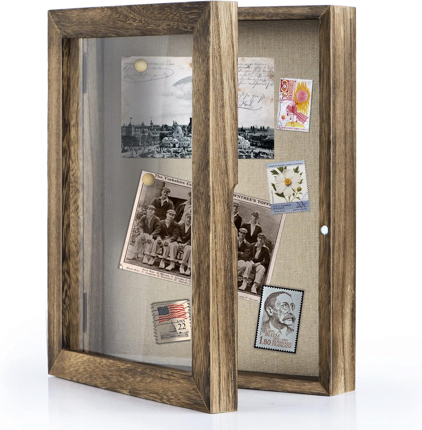 Photo Albums, Frames & Accessories - Love-KANKEI Shadow Box Frame 8x10 Shadow Box Display Case with Linen Back Memorabilia Awards Medals Photos Memory Box Carbonized Black