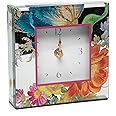 MACKENZIE-CHILDS Desk Clock, Decorative Clock for Kitchen and Living Room, Flower Market Reflections