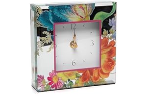 MACKENZIE-CHILDS Clock, Decorative Clock for Kitchen and Living Room, Flower Market Reflections