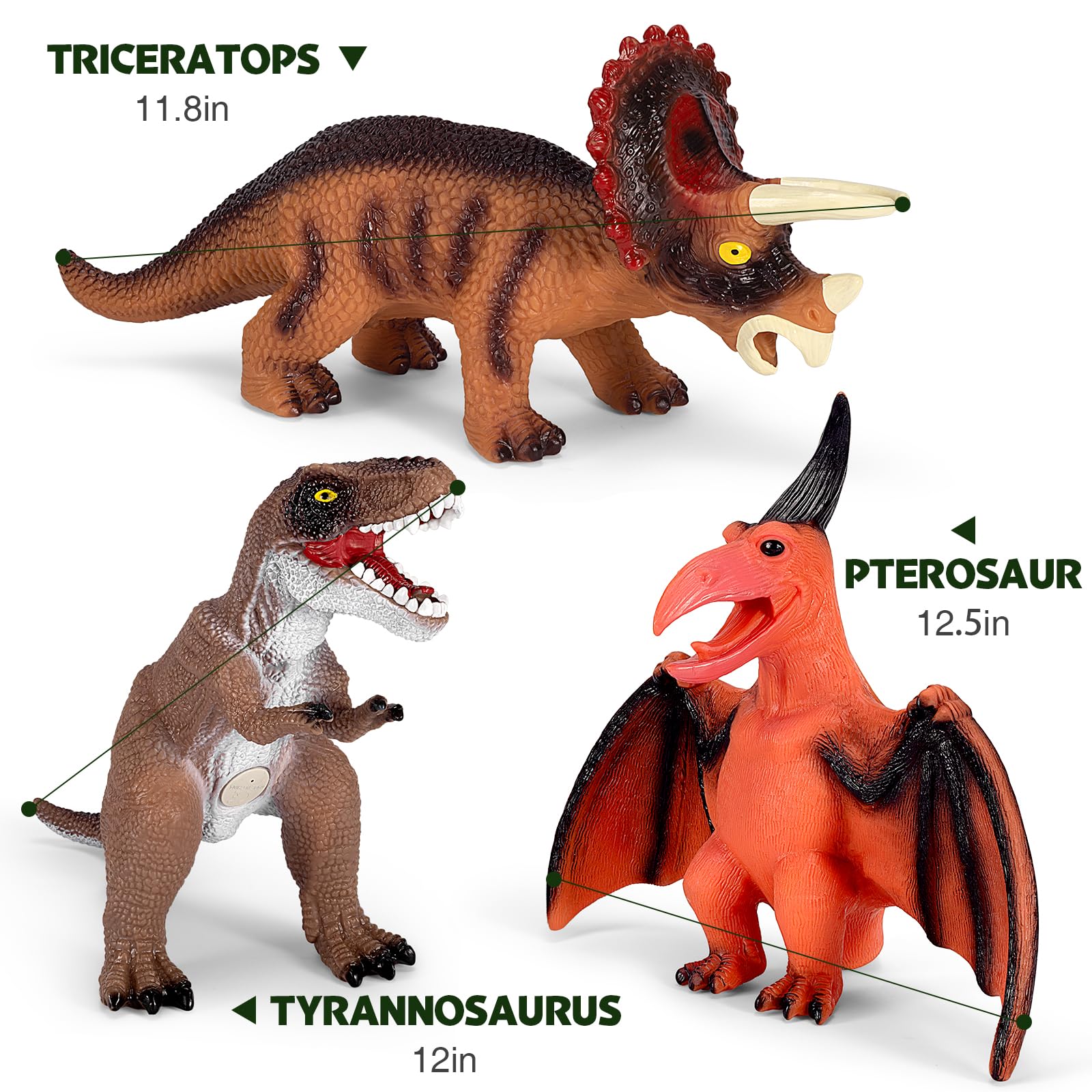 7 Piece Jumbo Dinosaur Toys Big Dinosaur Toy for Boys Realistic Giant Dinosaur Toys for Kids 3-5 - Perfect Dinosaur Gifts for Kids
