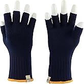 Merino Wool Fingerless Gloves - Hunting and Fishing Liner - Half Finger Warm Knitted Gloves