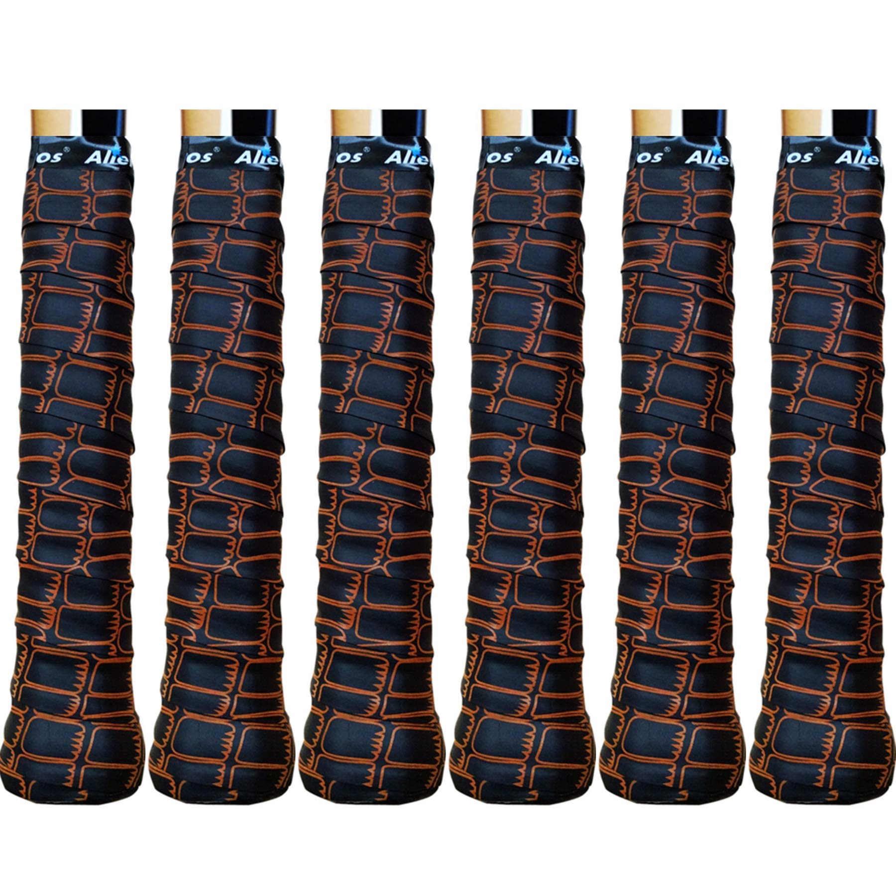Alien Pros Tennis Racket Grip Tape (6 Grips) – Tac Moisture Feel Tennis Grip – Tennis Overgrip Grip Tape Tennis Racket – Wrap Your Racquet for High Performance (6 Grips, Dragon Skin)
