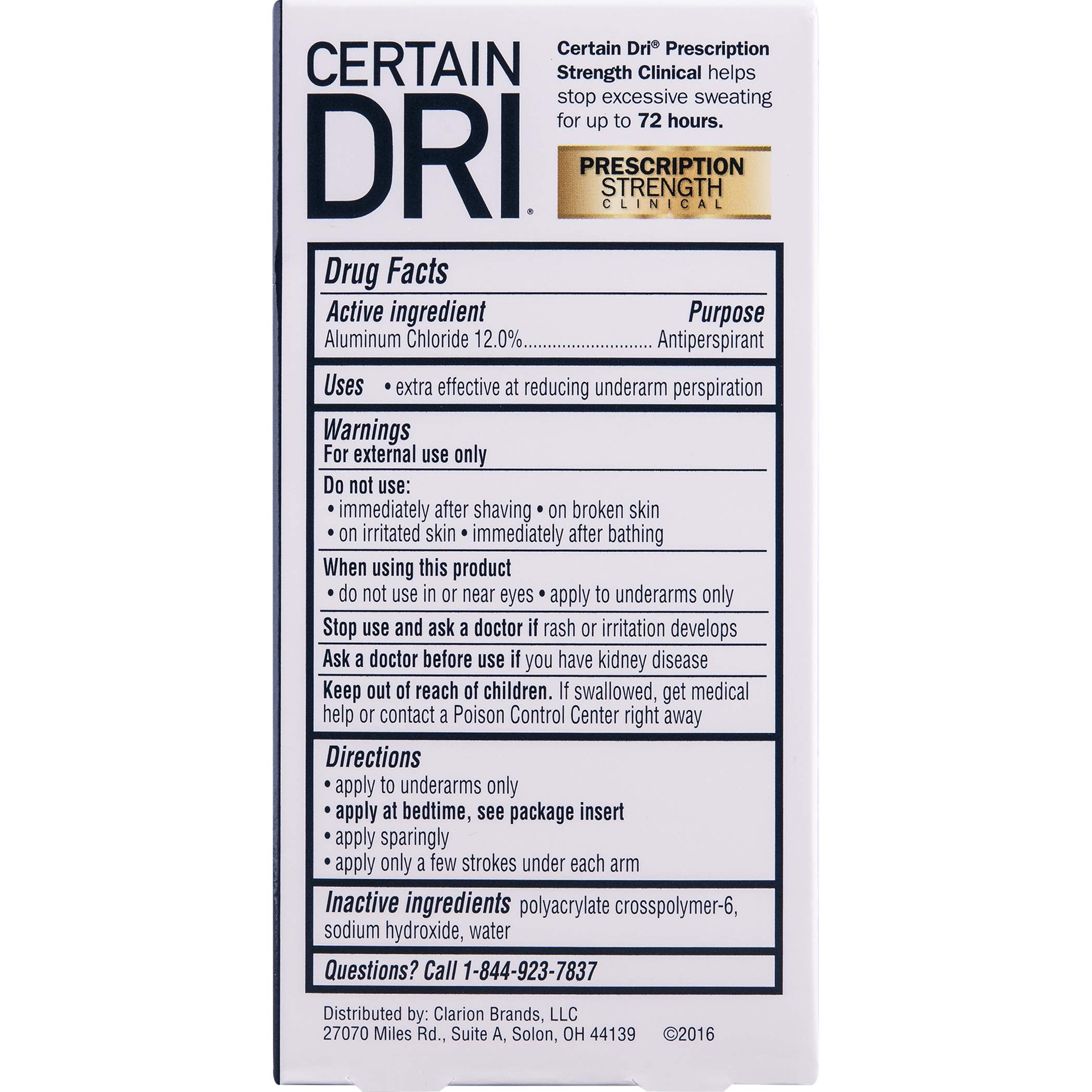 Certain Dri Prescription Strength Clinical Antiperspirant Doctor Hyperhidrosis