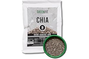 Greenfit Premium Bulk Chia Seeds (10Lbs Bag) | A+ Grade Chia | Nutrient-Packed Superfood | Non-GMO | Gluten-Free Chia Seeds Bulk | Vegan