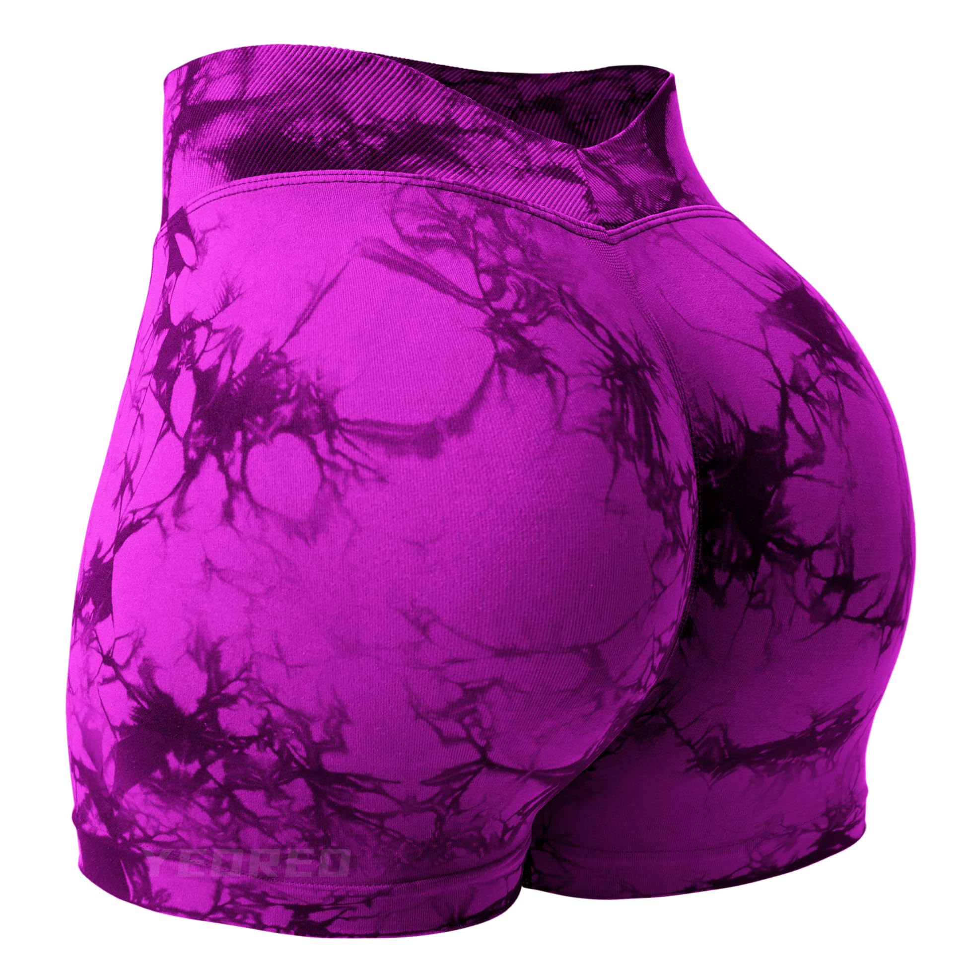 YEOREO Workout Scrunch Shorts Women V Back Gym Butt