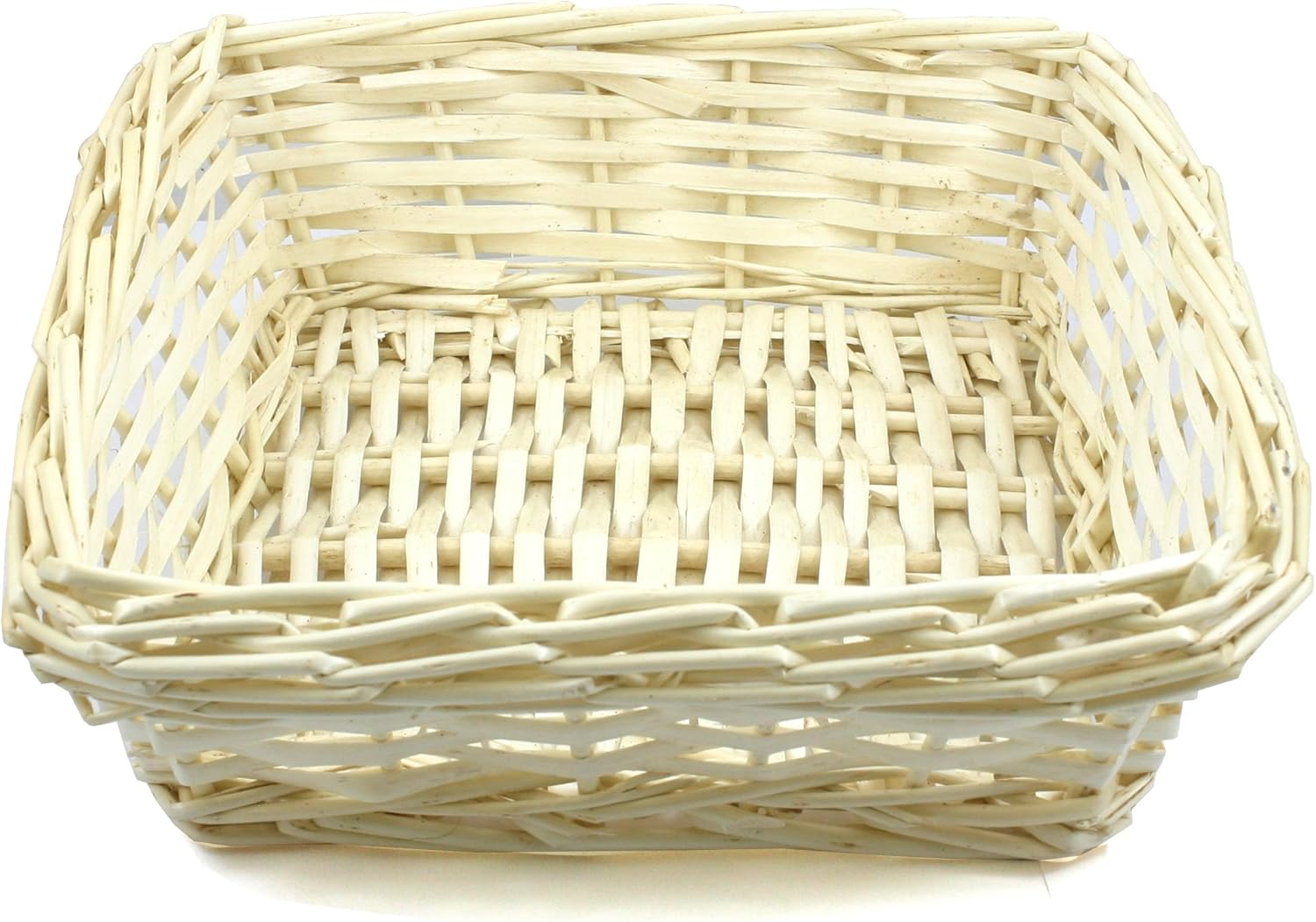 SALUS Square Willow Wicker Basket, Gift Basket, 9.5'L x 9.5