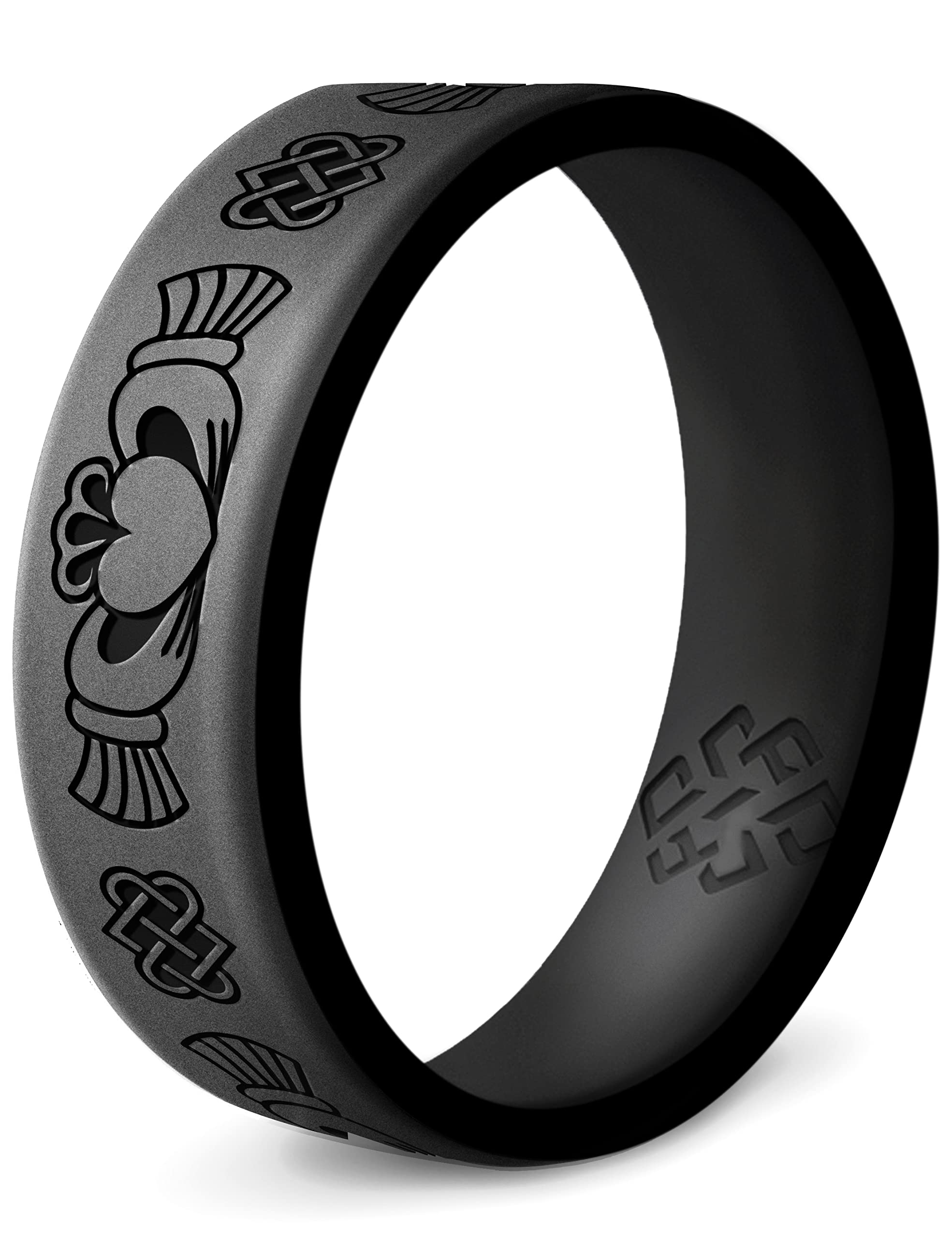 Knot Theory Claddagh Silicone Ring for Men and