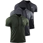 NELEUS Dry Fit Workout Athletic Muscle Tank Top Running Shirts with Hoods