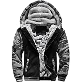 MACHLAB Men's Pullover Winter Workout Fleece Hoodie Jackets Full Zip Wool Warm Thick Coats