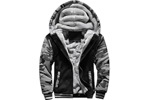 MACHLAB Men's Pullover Winter Workout Fleece Hoodie Jackets Full Zip Wool Warm Thick Coats