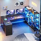 SEDETA L Shaped Gaming Desk, Reversible U Shaped
