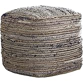 Signature Design by Ashley Absalom Hemp Pouf, 16 x 16 Inches, Multicolored