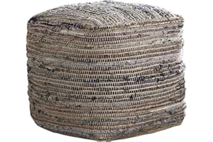 Signature Design by Ashley Absalom Hemp Pouf, 16 x 16 Inches, Multicolored