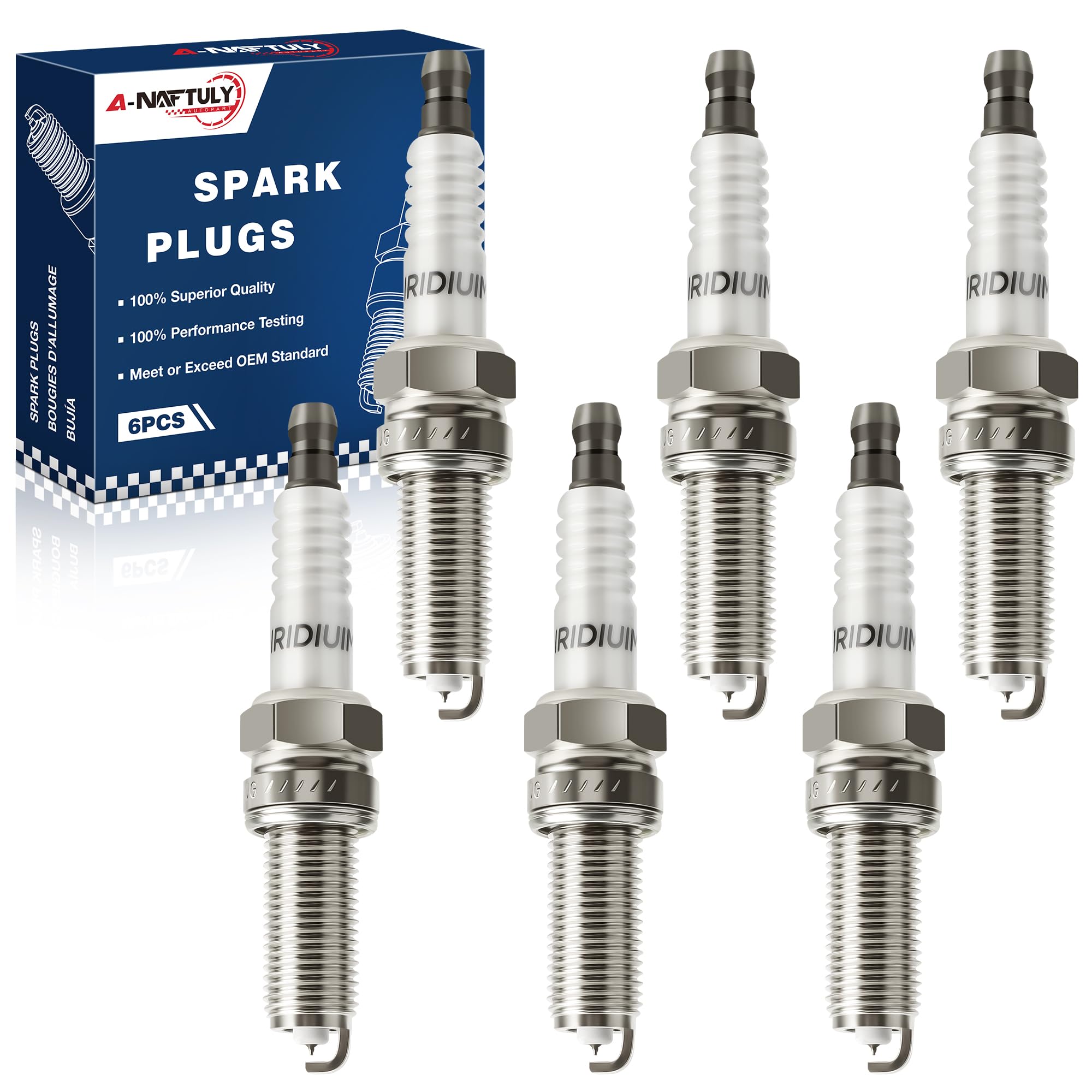 Photo 1 of Iridium Spark Plugs 6 Pack 93175 LKR7DIX-11S Fit for 2008-2017 Honda Accord 3.5 Odyssey Pilot,Jeep Grand Cherokee 3.6 Wrangler Dodge Charger Durango Journey,Kia Sedona Sorento,Chrysler Town & Country