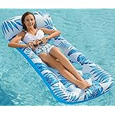 Jasonwell Inflatable Pool Float Lounge - Floaties Rafts for Adults Floating Lounger Sun Tanning Floats Cool Water Floaty Swimming Lake Beach Party Toys