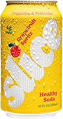 Slice Grapefruit Spritz Healthy Soda, With Prebiotics and Probiotics, 12 fl oz Can