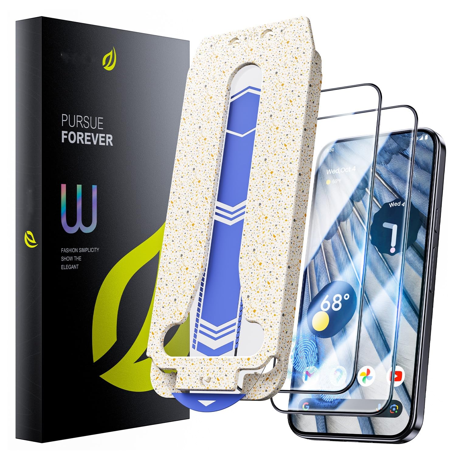 Hoerrye for Google Pixel 10/ Pixel 10 Pro/Pixel 9 Pro/Pixel 9 Screen Protector,HD Tempered Glass with Dust Clean Installing House, Anti- Scratch, Easy Installation 2 Pack