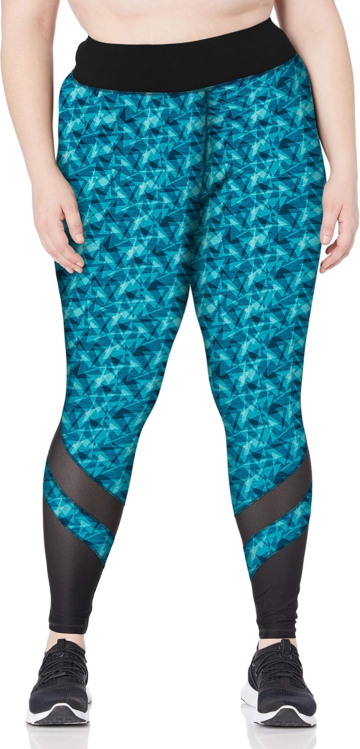 JUST MY SIZE Women's Plus Size Active Mesh Pieced Run Legging at  Women’s Clothing store