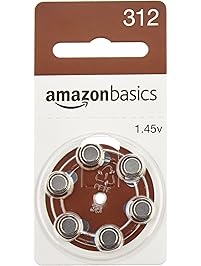AmazonBasics Hearing Aid Batteries A312, 60 Pack