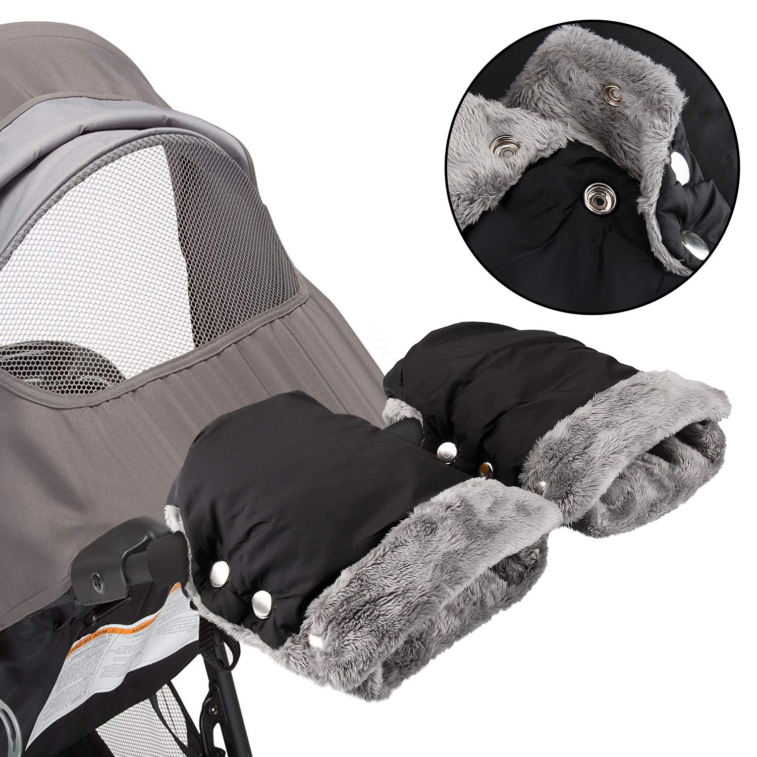 Infreecs Handwärmer Kinderwagen Handschuhe Handmuff für Kinderwagen Buggy Fahrradanhänger Kinderwagen Muff, Muff mit Fleece Innenseite, Wasser- und windabweisend