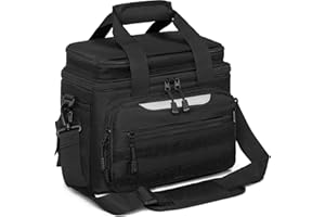 WELIDAY Fishing Tackle Bag for Fishing, Water Resistant Fishing Gear Storage Bag, Soft Tackle Box Storage Case for Saltwater or Freshwater (Black)