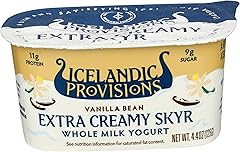 Icelandic Provisions, Yogurt Skyr Whole Milk Vanilla Bean, 4.4 Ounce