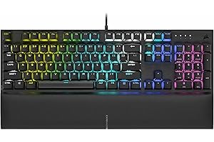Corsair K60 RGB Pro SE Mechanical Gaming Keyboard - CHERRY Mechanical Keyswitches - Durable AluminumFrame - Customizable Per-Key RGB Backlighting - PBT Double-Shot Keycaps - Detachable Palm Rest,Black