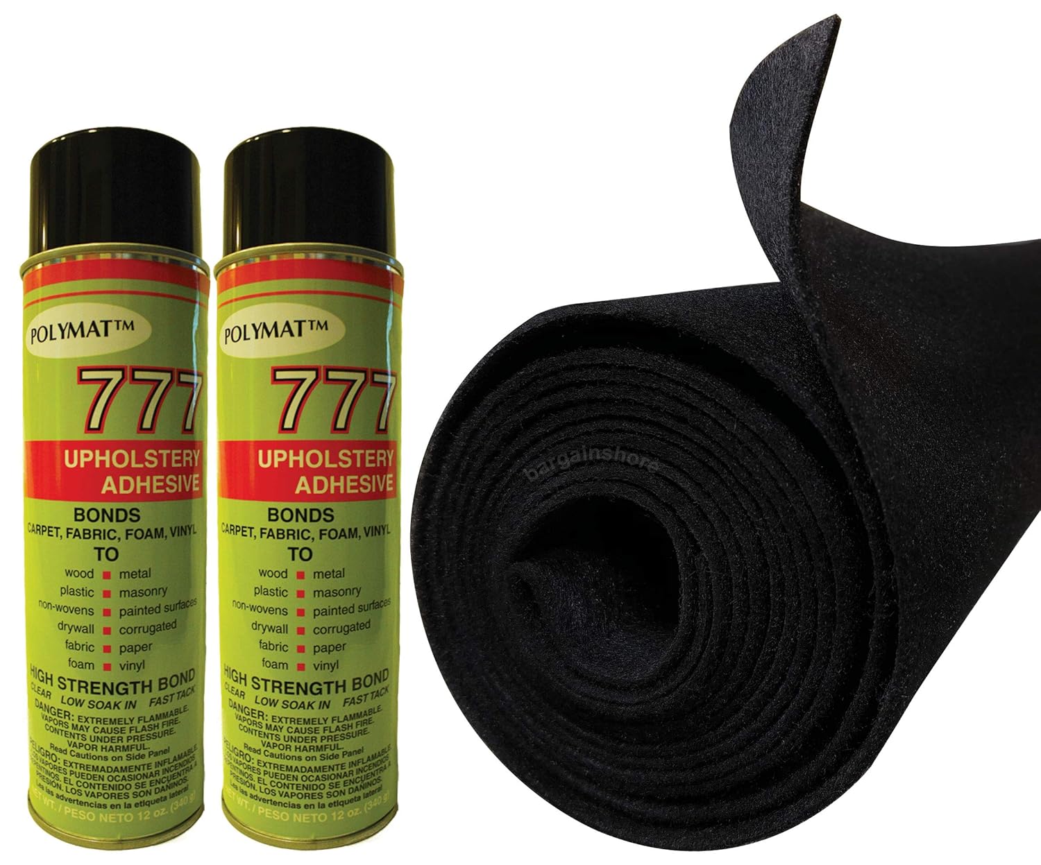 Amazon Com 2 Spray Cans 12oz Ea Polymat 777 Glue 30ft3 75ft