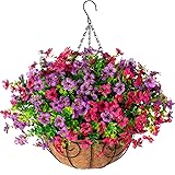 HyeFlora Artificial Faux Hanging Plants Flowers