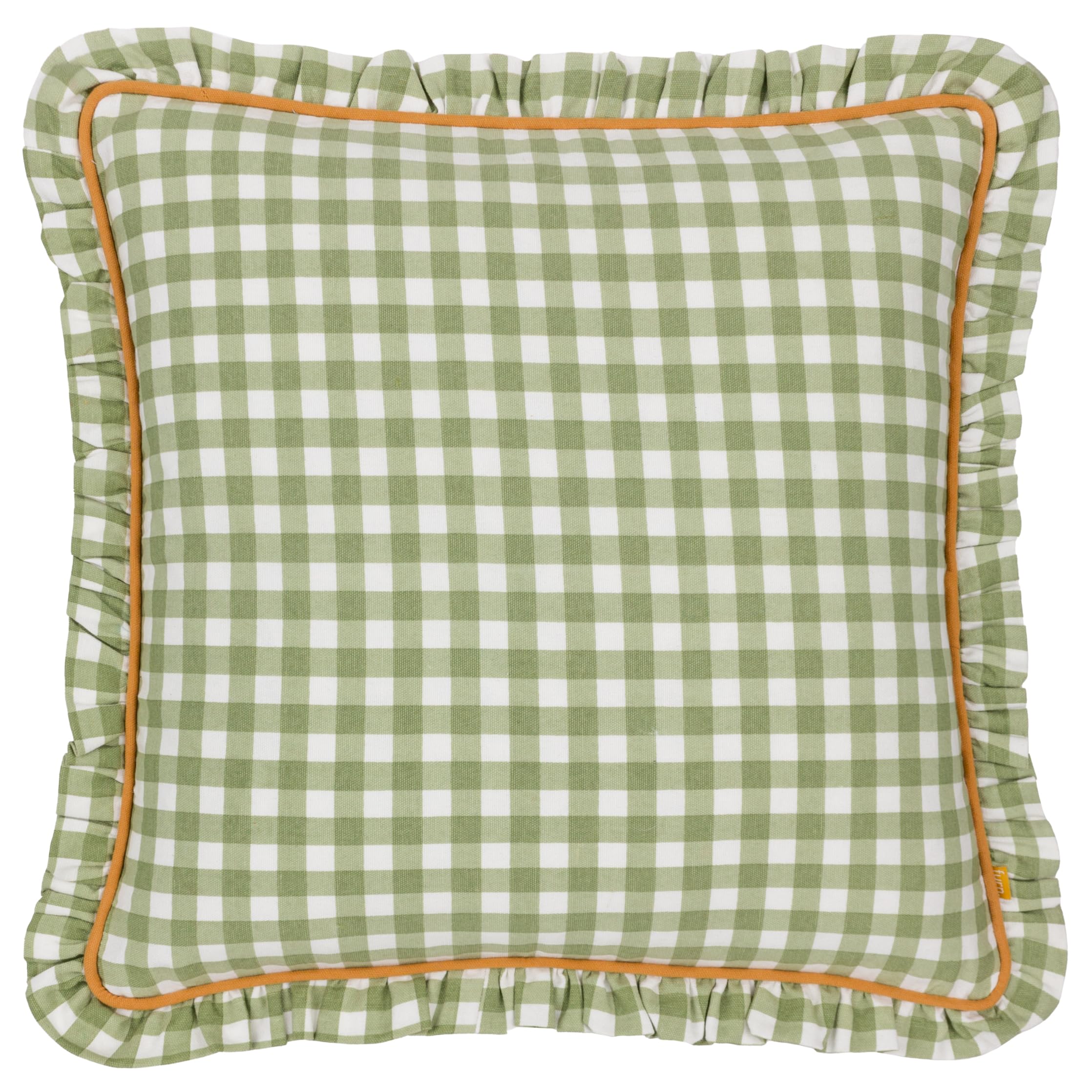 furn. Maude Gingham Cotton Piped Cushion Cover