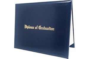 GraduationMall 11"x14" Imprinted Padded Diploma Cover Certificate Holder Navy