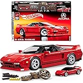 Mattel Brick Shop Hot Wheels '90 Acura NSX Elite Series Build Set with 876 Pieces, Realistic Details and Stickers to Personal