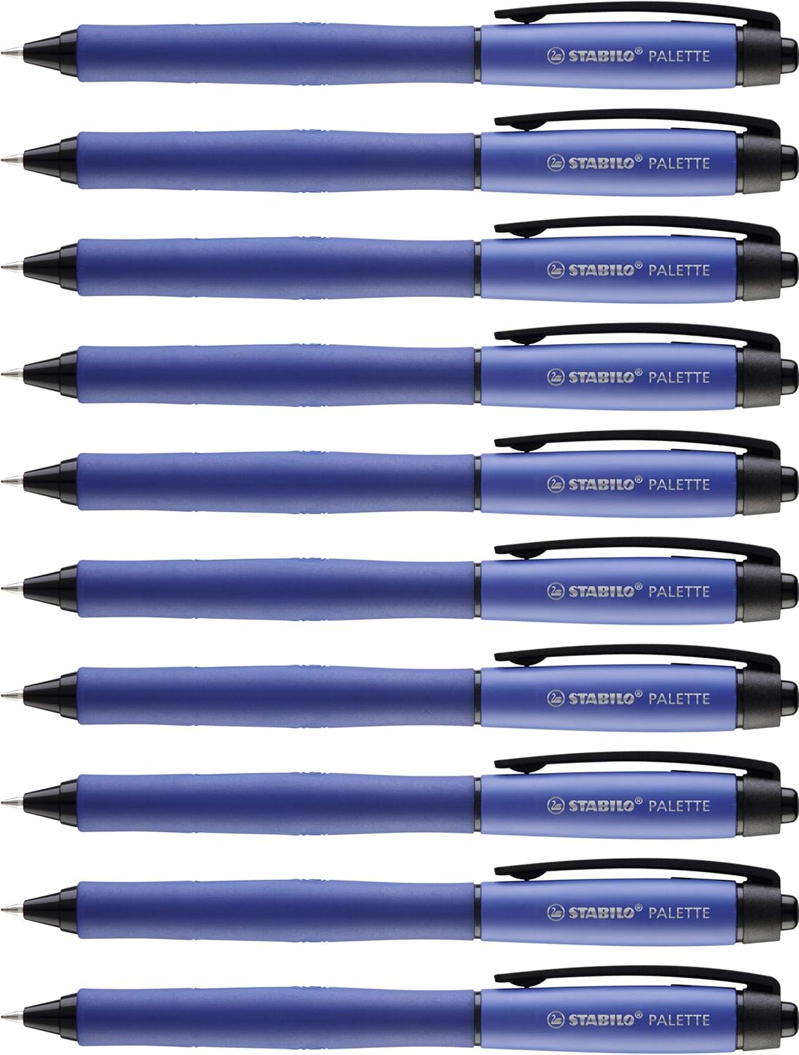 STABILO PALETTE - Retractable Gel Pen - Pack of 10 - Blue, 1 count (Pack of 10)