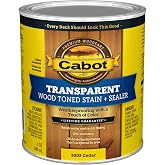 Cabot Transparent Wood Toned Stain + Sealer, Cedar, 1 Quart