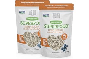 PLANET HEMP SUPERFOOD - Hemp Hearts Shelled Hemp Seeds - 2 Pack of 350 g, Healthy Snack Rich in Vegan Omegas 3&6, Plant-Based