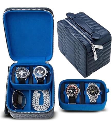 Amazon.com: LUXVAULT Travel Watch Case - Luxury Watch Box